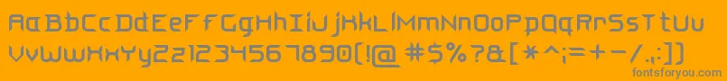 SteelBlade7-Schriftart – Graue Schriften auf orangefarbenem Hintergrund
