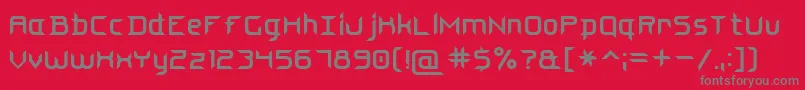 Fonte SteelBlade7 – fontes cinzas em um fundo vermelho
