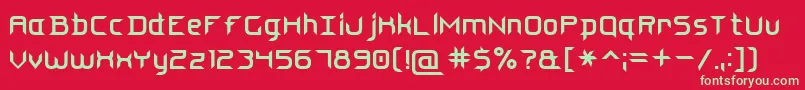 SteelBlade7 Font – Green Fonts on Red Background