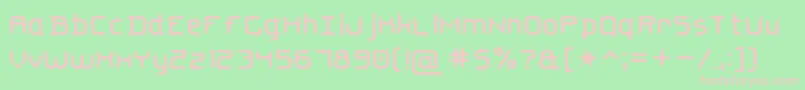 フォントSteelBlade7 – 緑の背景にピンクのフォント