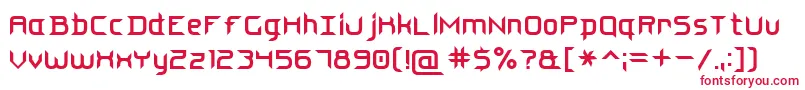 フォントSteelBlade7 – 白い背景に赤い文字