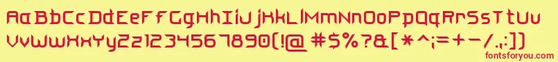 SteelBlade7 Font – Red Fonts on Yellow Background
