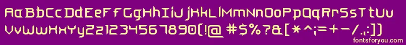 SteelBlade7 Font – Yellow Fonts on Purple Background