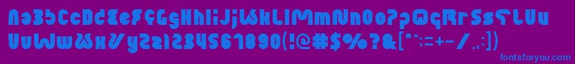 XtremeBike Font – Blue Fonts on Purple Background