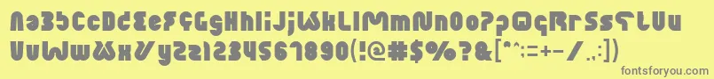 XtremeBike Font – Gray Fonts on Yellow Background
