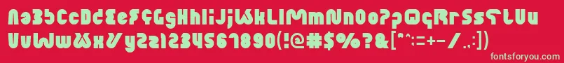 フォントXtremeBike – 赤い背景に緑の文字