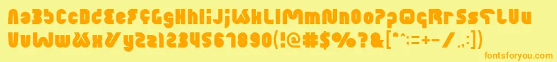 XtremeBike Font – Orange Fonts on Yellow Background