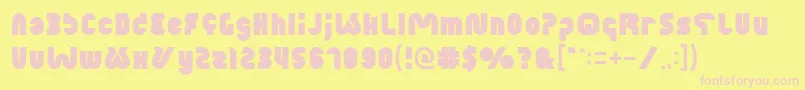 XtremeBike Font – Pink Fonts on Yellow Background