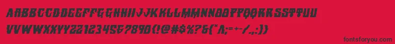 Warlocksaleexpandital Font – Black Fonts on Red Background