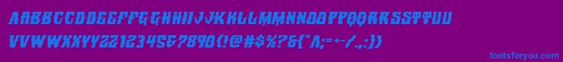 Warlocksaleexpandital Font – Blue Fonts on Purple Background