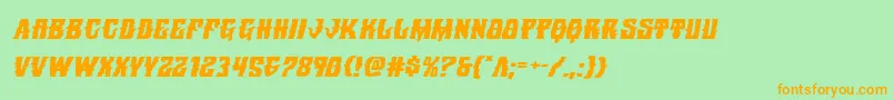 Warlocksaleexpandital Font – Orange Fonts on Green Background