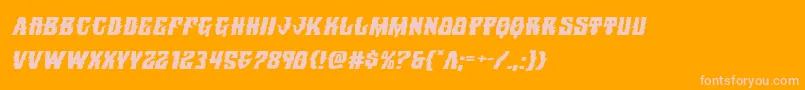 Warlocksaleexpandital Font – Pink Fonts on Orange Background