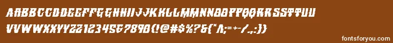 Warlocksaleexpandital Font – White Fonts on Brown Background