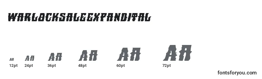 Warlocksaleexpandital Font Sizes