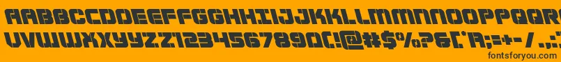 Supersubmarineleft Font – Black Fonts on Orange Background