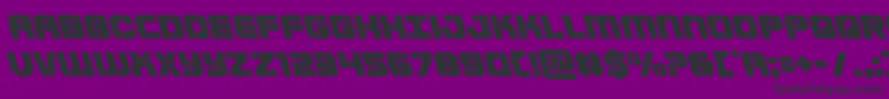 Supersubmarineleft-Schriftart – Schwarze Schriften auf violettem Hintergrund