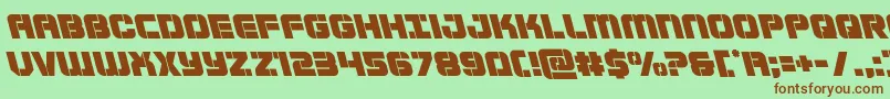 Supersubmarineleft Font – Brown Fonts on Green Background