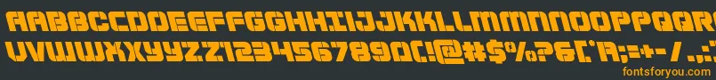 Supersubmarineleft Font – Orange Fonts on Black Background