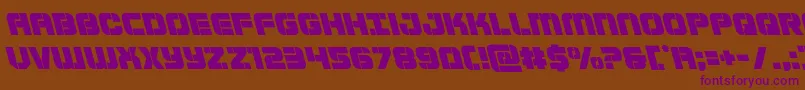 Supersubmarineleft Font – Purple Fonts on Brown Background