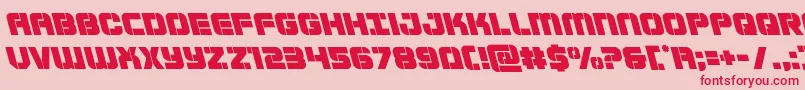 Supersubmarineleft Font – Red Fonts on Pink Background