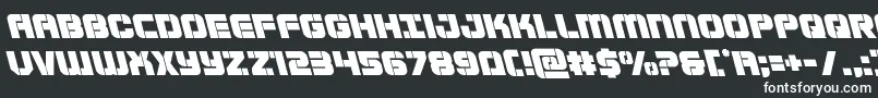 Supersubmarineleft-fontti – valkoiset fontit mustalla taustalla