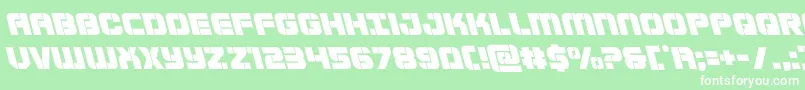 Supersubmarineleft Font – White Fonts on Green Background