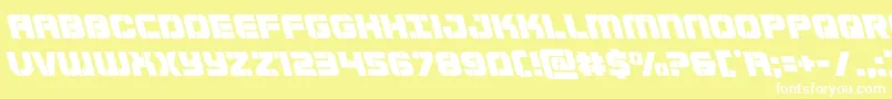 Supersubmarineleft Font – White Fonts on Yellow Background