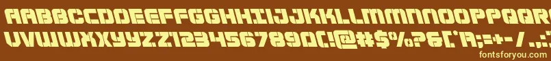 Supersubmarineleft Font – Yellow Fonts on Brown Background