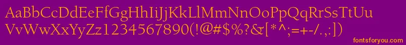 Alliancec Font – Orange Fonts on Purple Background