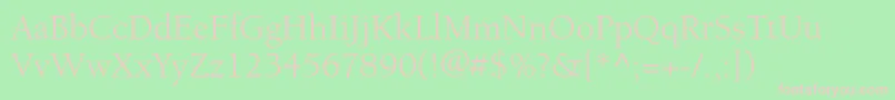 Alliancec Font – Pink Fonts on Green Background