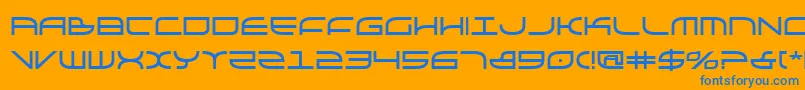 Galgabold Font – Blue Fonts on Orange Background