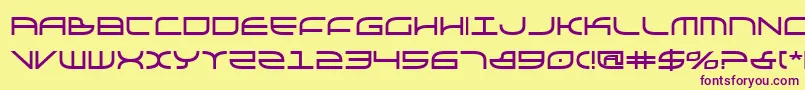 Galgabold Font – Purple Fonts on Yellow Background