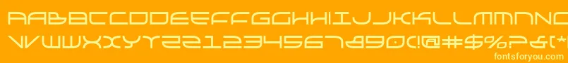 Шрифт Galgabold – жёлтые шрифты на оранжевом фоне