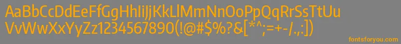 EncodesanscompressedMedium Font – Orange Fonts on Gray Background