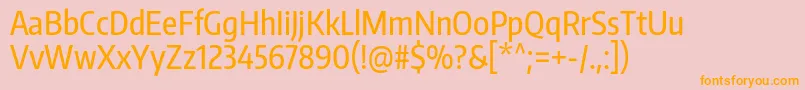 EncodesanscompressedMedium Font – Orange Fonts on Pink Background