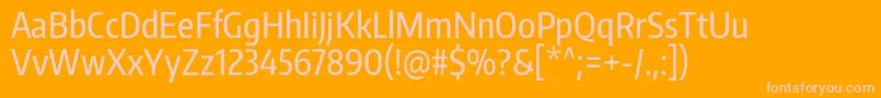 Police EncodesanscompressedMedium – polices roses sur fond orange