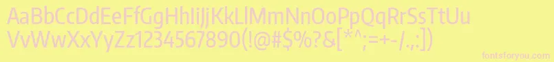 fuente EncodesanscompressedMedium – Fuentes Rosadas Sobre Fondo Amarillo