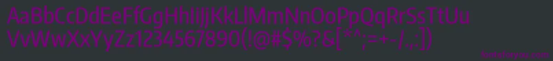 フォントEncodesanscompressedMedium – 黒い背景に紫のフォント