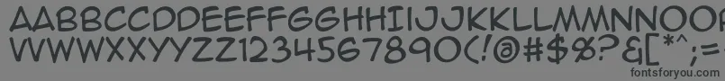 Animeace2Reg Font – Black Fonts on Gray Background