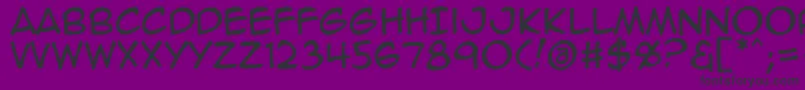 Animeace2Reg-fontti – mustat fontit violetilla taustalla