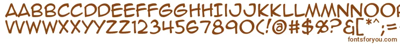 Animeace2Reg Font – Brown Fonts on White Background