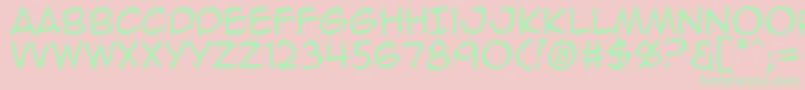 Animeace2Reg Font – Green Fonts on Pink Background