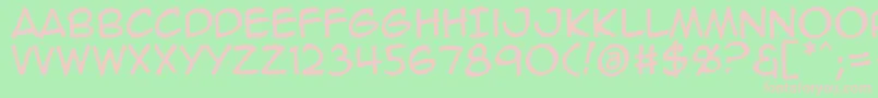 Animeace2Reg Font – Pink Fonts on Green Background