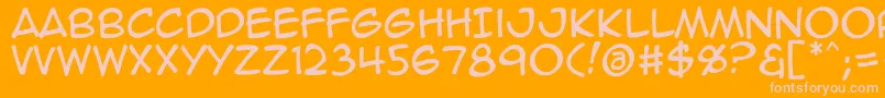 Animeace2Reg Font – Pink Fonts on Orange Background