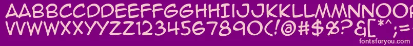 Animeace2Reg Font – Pink Fonts on Purple Background