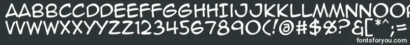 Шрифт Animeace2Reg – белые шрифты на чёрном фоне