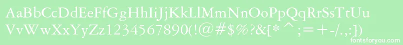 AmericanGaramondBt Font – White Fonts on Green Background