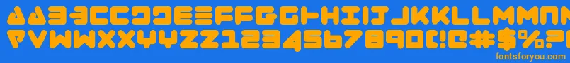 Zealot Font – Orange Fonts on Blue Background