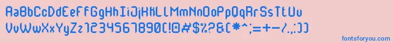 MonsterOfSouthSt Font – Blue Fonts on Pink Background