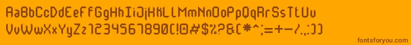 MonsterOfSouthSt Font – Brown Fonts on Orange Background